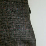 Vintage Plaid Wool Sport Coat Blazer Jacket Mens 40 Riding Equestrian Logo