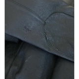 Vintage Hide Park Belted Black Leather Motorcycle Jacket Womens S M Fitted Zip