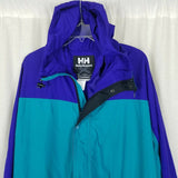 Vintage Helly Hansen Silmond Packable Jacket Rain Coat Windbreaker Green Mens XL