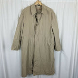 Silver Cloud Thermolite Insulated Placket Trench Coat Mens 40S Removable Liner