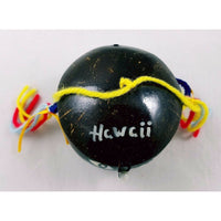 Vintage 1950s Painted Coconut Shell Girls Head Purse Tiki Kitsch Hawaii Souvenir