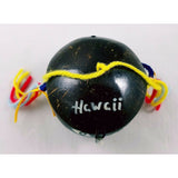 Vintage 1950s Painted Coconut Shell Girls Head Purse Tiki Kitsch Hawaii Souvenir