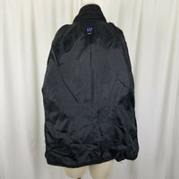 Gap All Weather Snap Up Windbreaker Jacket Short Coat Womens M Black Vintage