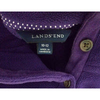 Lands End Funnel Neck Purple Fleece Sweatshirt Sweater Jacket Womens size 10 12