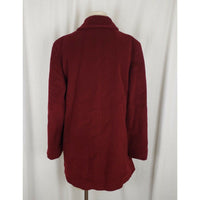Liz Claiborne Petites Wool Cashmere 3/4 Walking Car Coat Peacoat Womens 10P Red