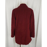 Liz Claiborne Petites Wool Cashmere 3/4 Walking Car Coat Peacoat Womens 10P Red
