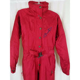 Vintage Phoenix Pharrago Insulated One Piece Winter Ski Snowsuit Womens 10 Red