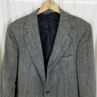 Vintage John Roberts Herringbone Wool Tweed Blazer Sport Coat Jacket Mens 40R