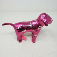 Victoria Secret VS Plush Metallic Bright Hot Pink Stuffed Animal DOG 9 Inches