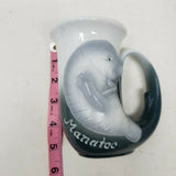 Vintage Manatee Raised 3D Ceramic Coffee Mug Textured Flute Shape Cup Florida