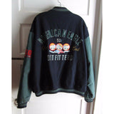 American Eagle Letterman Baseball Bomber Jacket Embroidered Patches Mens XL AEO