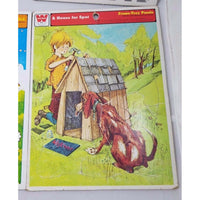 Lot of 6 Frame Tray Puzzles Golden Whitman Disney Raggedy Ann Andy Christmas