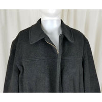 J.Crew Quilted Fleece Lining Wool Short Car Coat Jacket Peacoat Mens M Charcoal