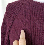 Penguin by Munsingwear Knit Sweater Pullover Crewneck Mens L Maroon Waffle Check