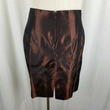 Vintage Marianne Novobatzky Designer Bronze Metallic Jacket Skirt Suit Womens 10