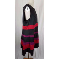 New Directions Woman Striped Jersey Knit Jumper Tunic Dress Womens 2X Plus Size