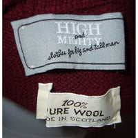 High & Mighty Pure Wool VNeck Pullover Sweater Mens XLT Tall Scotland Vintage
