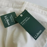 LL Bean 1912 Classic Fit White Denim Jeans Womens 26W NWT Plus Size Sea Salt