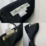Marie St. Claire Vintage Black Taffeta Formal Princess Maxi Prom Dress Womens 6