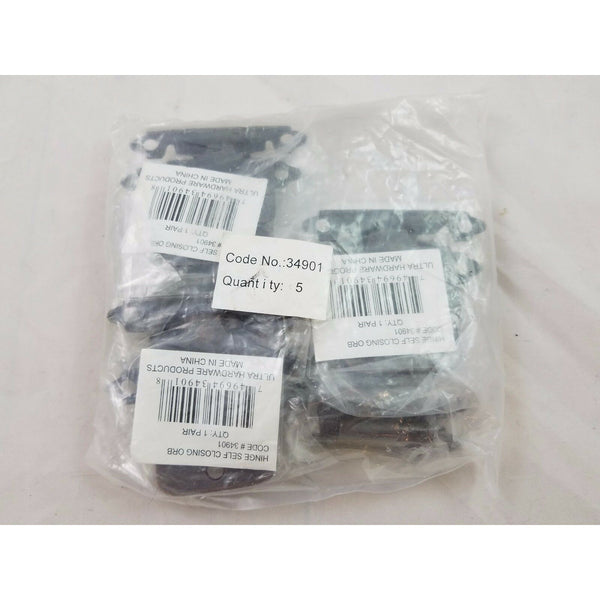Ultra Hardware 34904 Self Closing Cabinet Hinges Oil Rubbed Bronze 5 Pack (10)