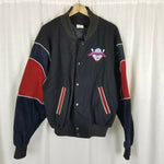 Vintage 96 IOF Foresters Open PBA Tour Classic Bowl Leather Bomber Jacket Mens L