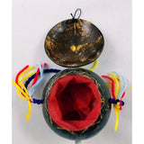 Vintage 1950s Painted Coconut Shell Girls Head Purse Tiki Kitsch Hawaii Souvenir