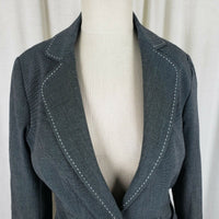 White House Black Market Exposed Stitching Fitted Blazer Jacket Womens S Flirty