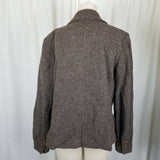 LL Bean Wool Silk Herringbone Equestrian Riding Country Jacket Blazer Womens L