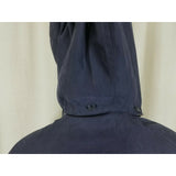 Vintage London Fog Brushed Cotton Windbreaker Shell Jacket Womens M Hooded Blue