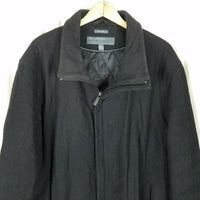 Perry Ellis Portfolio Wool Blend Quilted Peacoat Jacket Car Coat Mens XXL Black