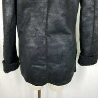 Unplugged Museum Brand Jacket Rancher Bomber Faux Shearling Womens S Black Coat