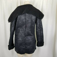 Unplugged Museum Brand Jacket Rancher Bomber Faux Shearling Womens S Black Coat