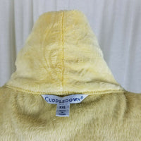 Cuddledown Soft Yellow Fleece Shawl Collar Bed Jacket Cropped Robe Womens XXL