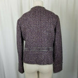 Brooks Brothers Wool Silk Frayed Tweed Riding Country Jacket Blazer Womens 10