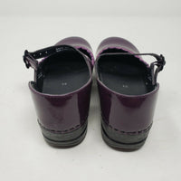 Dansko Purple Patent Leather Mary Janes Clogs Buckle Mules Girls Kids 33 11.5 12