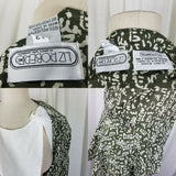 Liz Roberts Mary Ann Lamonte Peplum 80s Day Dress Womens 12 Vintage Skirt Top