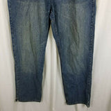 LRG Embellished GRAPHIC Patches Hip Hop Jeans Blue Denim Mens 38 40x32 Mountains