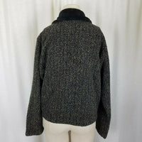 Maralyce Ferree Boutique Faux Fur Herringbone Jacket Blazer Womens S Maine USA