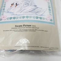 Something Special Counted Cross Stitch Kit Swans Picture 50152 Vintage NOS 1984