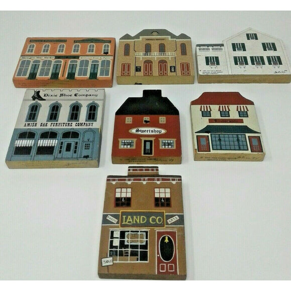 Cats Meow Rustic Wood Houses Lot 7 Amish Ristorante Opera Fish Market Store Land