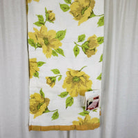 Lady Pepperell Summerette Poppies Thermal Blanket Vintage Nylon Satin Trim 72x90