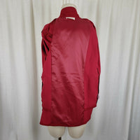 Sophie Rue Red Cape Vest Jacket Blazer Open Front Swing Womens M SR1768 Cotton