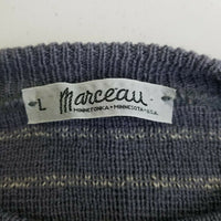 Vintage Marceau Birdseye Reindeer Knit Crewneck Sweater Mens L Christmas USA