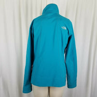 The North Face Fleece Lined Zip Up Microfiber Windbreaker Jacket Womens M Blue