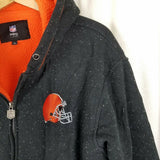 Vintage Cleveland Browns Pro Line NFL Full Zip Hoodie Sweatshirt Jacket Mens L