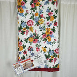 Basics Print Field Flowers Thermal Blanket Vintage Satin Trim Queen King 102x90