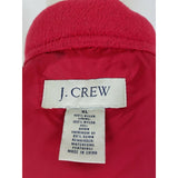 Vintage J Crew Red Zip Up Goose Down Nylon Quilted Puffer Vest Womens XL Funnel