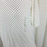 LRL Ralph Lauren Polka Dot Stretch Jersey Knit Top Tunic Shirt Blouse Womens XL