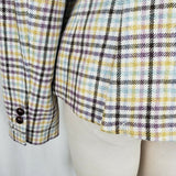 LL Bean Wool Herringbone Tweed Plaid Riding Country Jacket Blazer Womens 12P