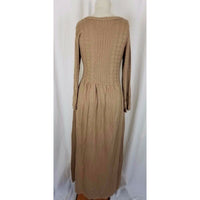 Rabbit Designs Scoop Neck Long Maxi Modest Duster Knit Sweater Dress Womens M